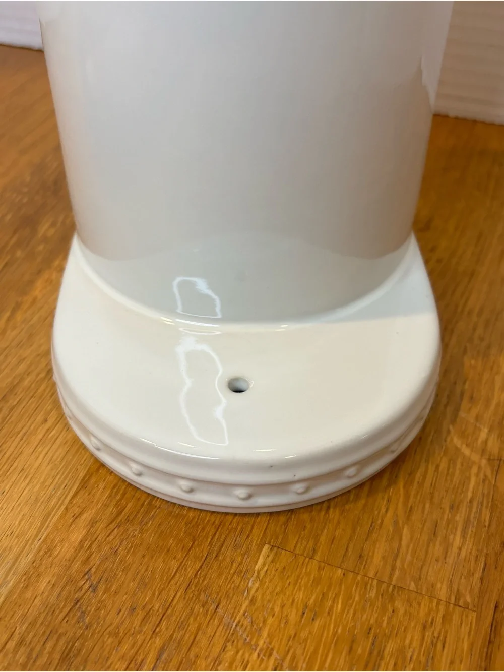 Nora Fleming Utensil Holder With a Minis Hole Off White Stoneware ROSE READ